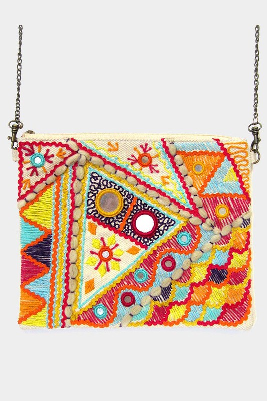 Embroidery Boho Patterned Crossbody Bag